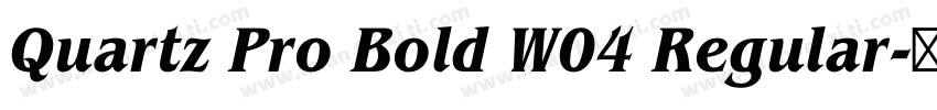 Quartz Pro Bold W04 Regular字体转换